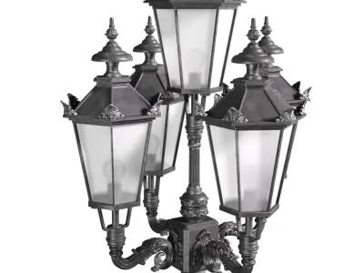 Classical Outdoor Street Lamp Lantern 3D model