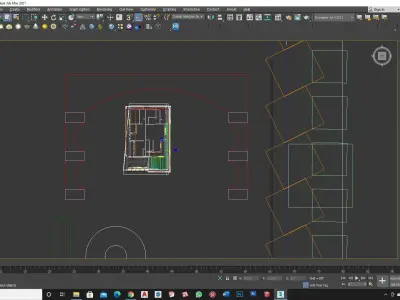 Modern two storey villa 3D model Exterior Elevation 3D model