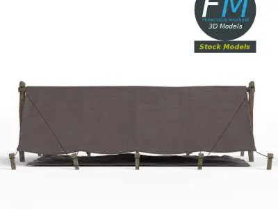 Simple pup tent 3D model