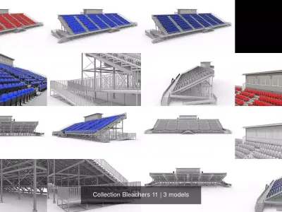 Collection Bleachers 11 3D Model Pack