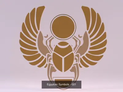 20 Models - Egyptian Symbols - Bundle 02 3D Model Pack