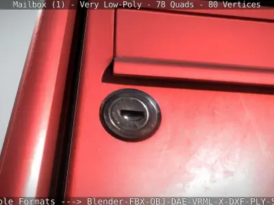 Mailbox 1 - Very Low-Poly Version  Low-poly 3D model