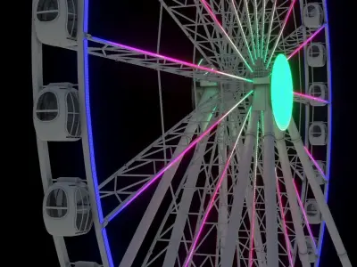 Ferris wheel 55 meters 3D model