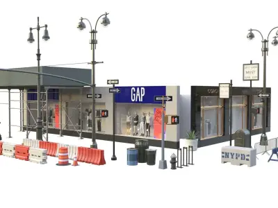 28 Unique New York City props 3D model