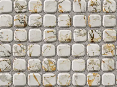 Timeworn marble mosaic 02 - Calacatta-Marquina-Seamless Texture