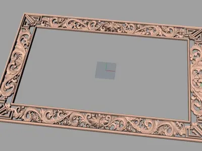 Photo frame 3D relief models STL Files used for CNC Router E980 3D model