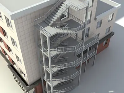 Modern Office Building 3D model