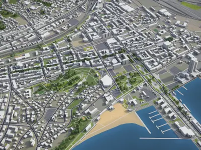 Gdynia  Low-poly 3D model