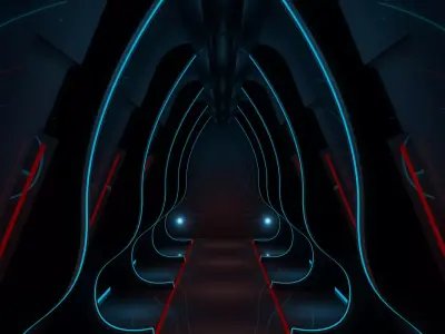  Sci fi Tunnel 3D model