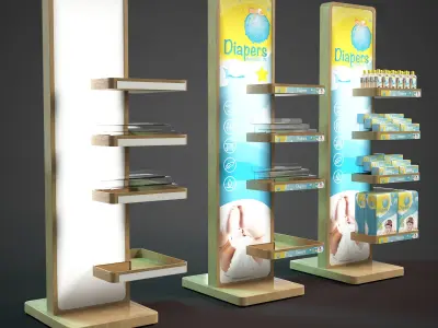 diaper merchandising unit display 3D model