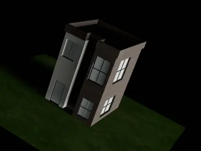 Exterior House Low-poly 3D model