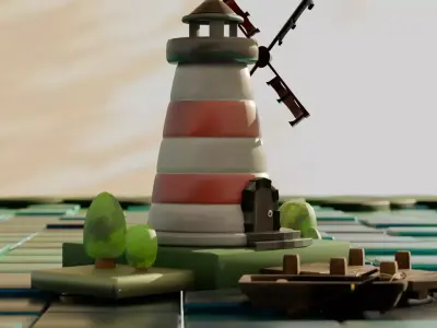 Lighthouse 3D model 9