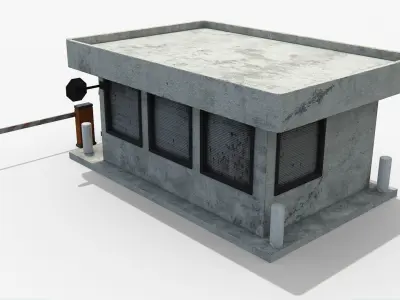 Guard Booth Low-poly 3D model