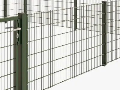 German Mesh Fence 3D model