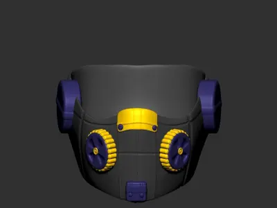 gas mask helmet scifi high poly sculpt  ver1 3d printable  3D model