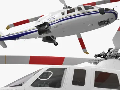  Sikorsky S-76 Medium Passenger Helicopter White 
