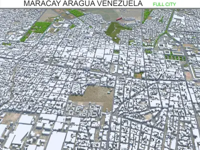 Maracay Aragua Venezuela 35km Low-poly 3D model