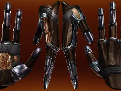 Humanoid Robot Arm 3D - Extended License Low-poly 3D model