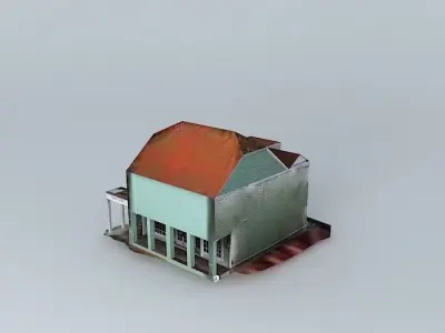 A Typical Residential and Business Building in Christiansted 3D model