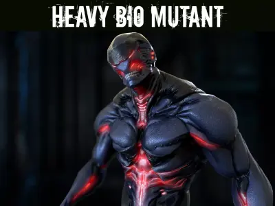 Heavy Bio Mutant Low-poly 3D model