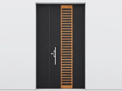Aluminium door 95 3D model