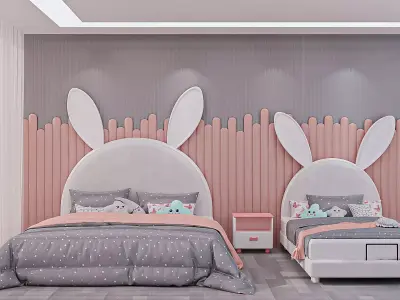 Linsy rabbit bed for children  3D model