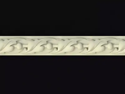 baguette decorative moulding 3D model