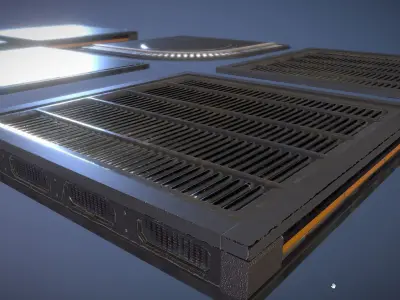 Sci Fi Floors Kit 1 Low-poly 3D model