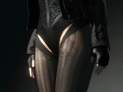 Black Canary  Low-poly 3D model