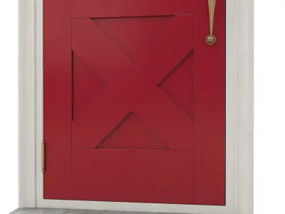 Entrance classic door 19 3D model