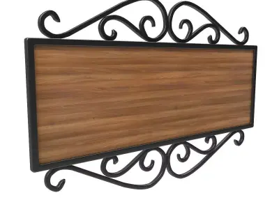 Welcome Sign No Text  3D model