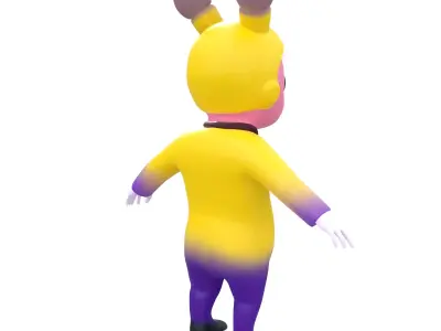 Stylized Child Alien Low-poly 3D model