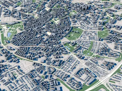 Lund City Sweden 3D model