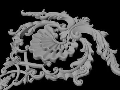 dekor ornate gold design 3D model purchase