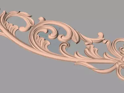 Door flower relief model STL format for CNC carving E496 3D model