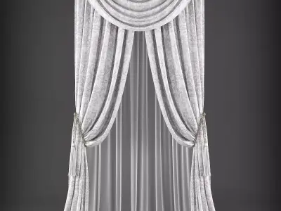 Curtain 3D model 329 Low-poly 3D model
