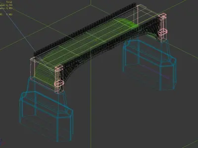 Future World - Bridge Pier 01 3D model