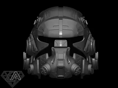 TitanFall 2 Pilot Sci fi custom helmet 3D print model
