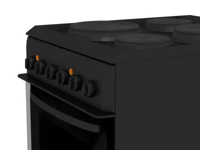 Kitchen Oven and Stove top 3D model