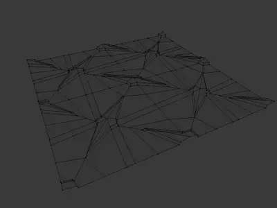 Crosshatch Tile Floor Low-poly 3D model