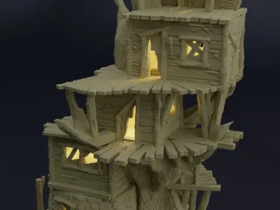 Ratling Hovel Tabletop terrain 28 mm 3D print model