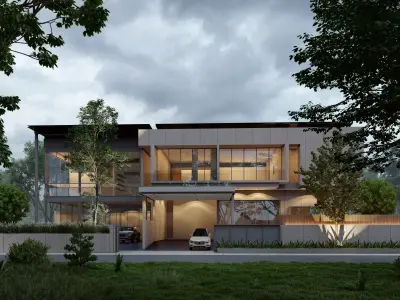 SCENE LUMION 11 5 AND ABOVE box house BY YOGA4ARCH  3D model