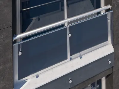 Modern Glass Spider Handrail Set APR-002 3D model