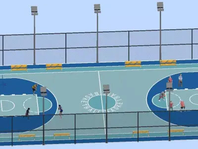 outdoor court 3D model