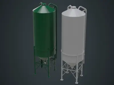 Silo 2A Low-poly 3D model