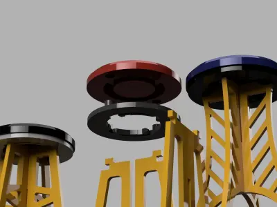 Bar Chair High Chair Stool 3D print model