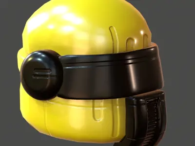 Gas mask helmet 3d model scifi Low-poly  Low-poly 3D model 330