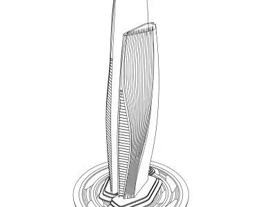 Aesthetic Skyscraper 3D model