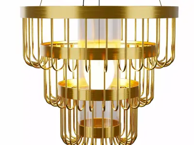 Tarte tiered chandelier 3D model