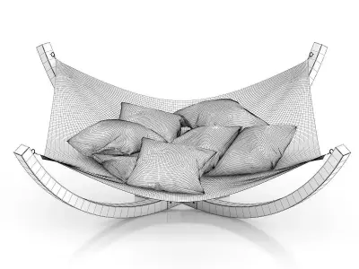Large Square Hammock 3D model
